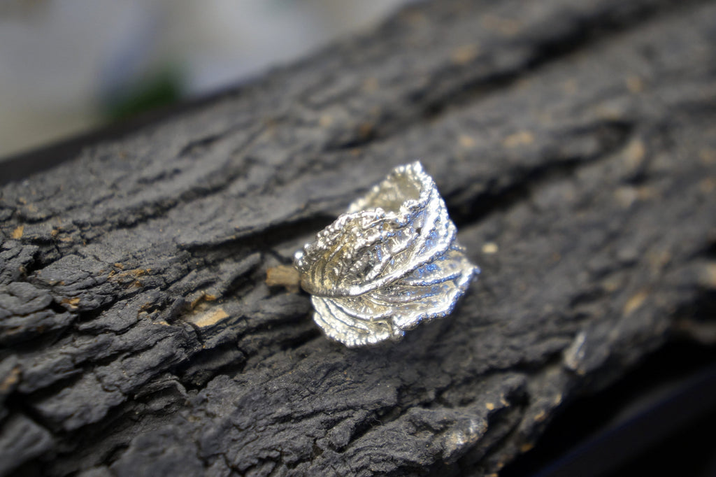 Silver Leaf Ring, 925 Sterling Silver Jewelry, Adjustable Statement Jewelry, Gift for Her, Birthday Gift for Women, Handmade Jewelry